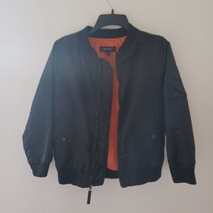 Boys Black Bomber Jacket